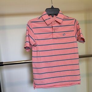 Southern Tide Boys Red & Blue Stripe Polo